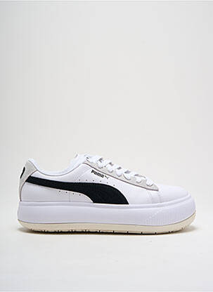 Baskets bout rond talon de 4 à 6cm blanc PUMA femme