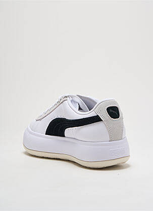 Baskets bout rond talon de 4 à 6cm blanc PUMA femme