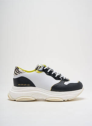 Baskets matière lisse talon de 4 à 6cm noir SERAFINI femme