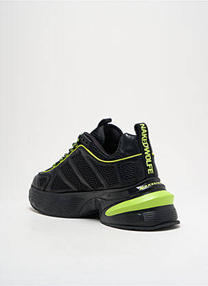 Baskets matière lisse bout rond jaune NAKED WOLFE homme