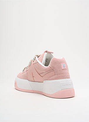 Baskets nubuck talon de 4 à 6cm rose NAKED WOLFE femme