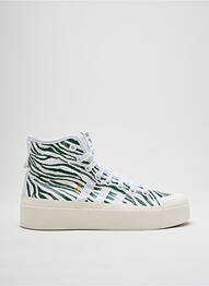 Baskets tissage satiné talon de 4 à 6cm vert ADIDAS femme