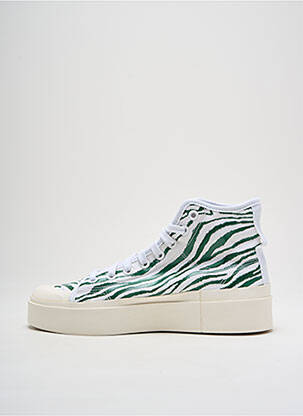 Baskets tissage satiné talon de 4 à 6cm vert ADIDAS femme