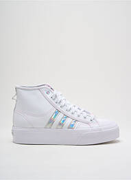 Baskets matière lisse talon plat jusqu'à 3cm blanc ADIDAS femme