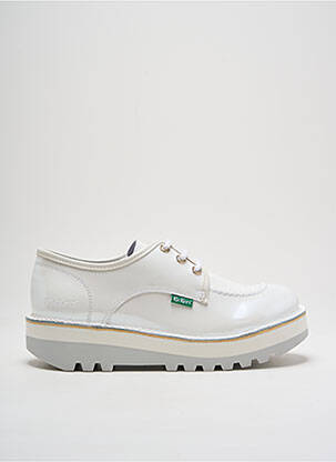 Derbies matière lisse talon de 4 à 6cm blanc KICKERS femme