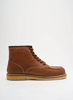 Bottines/boots matière lisse bout rond marron KICKERS homme