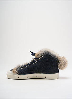 Baskets bout rond talon plat jusqu'à 3cm bleu SPRING COURT femme