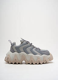 Baskets tissage satiné talon compensé gris EYTYS homme
