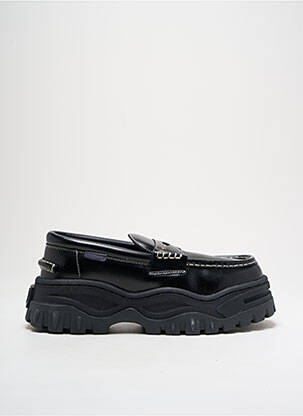 Mocassins tissage satiné talon de 4 à 6cm noir EYTYS femme