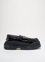 Mocassins tissage satiné talon de 4 à 6cm noir EYTYS femme