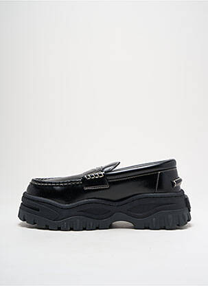 Mocassins tissage satiné talon de 4 à 6cm noir EYTYS femme
