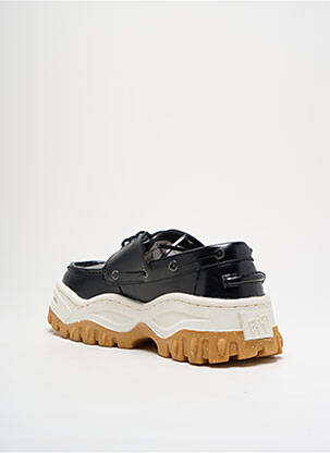 Chaussures bâteau matière lisse talon de 4 à 6cm noir EYTYS femme