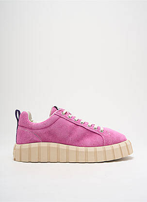 Baskets nubuck talon de 4 à 6cm rose EYTYS femme
