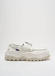 Chaussures bâteau matière lisse talon de 4 à 6cm blanc EYTYS femme