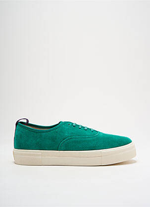 Baskets nubuck talon plat jusqu'à 3cm vert EYTYS femme