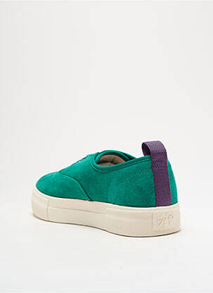 Baskets nubuck talon plat jusqu'à 3cm vert EYTYS femme