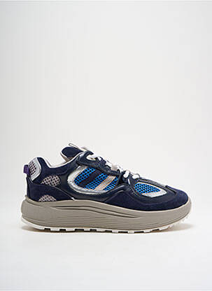 Baskets matière lisse talon de 4 à 6cm bleu EYTYS femme