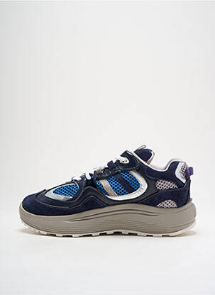 Baskets matière lisse talon de 4 à 6cm bleu EYTYS femme