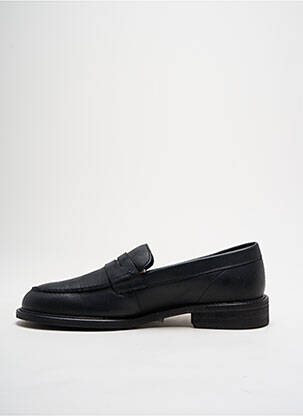 Mocassins tissage satiné talon bas noir SELECTED homme