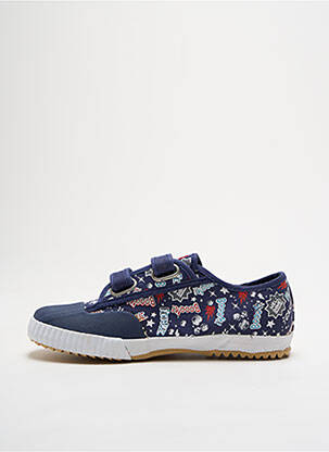 Baskets impression bout rond bleu FEIYUE enfant
