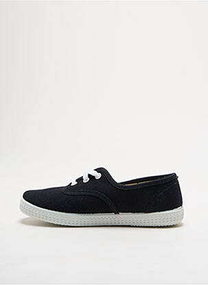 Baskets matière lisse plateforme noir VICTORIA enfant