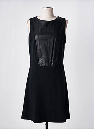 Robe mi-longue sans manche sans manche noir UNO PIU UNO femme