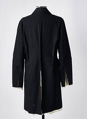 Manteau long coupe cintrée sans capuche noir ONE STEP femme