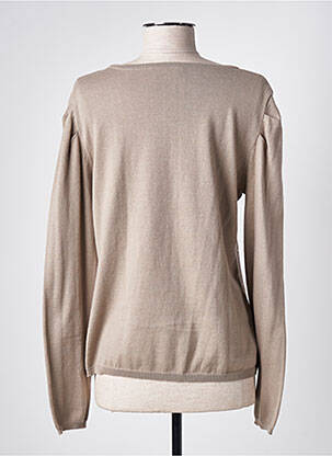 Pull col rond manches longues marron CHIPIE femme