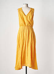 Robe mi-longue jaune ZYGA pour femme seconde vue