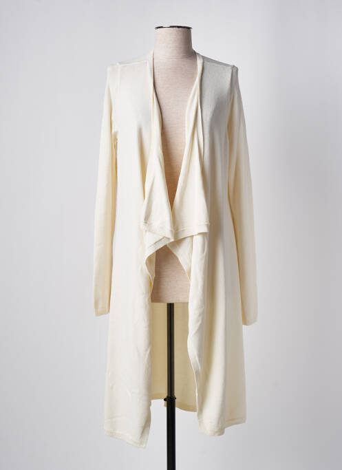 Gilet manches longues beige MAIS IL EST OU LE SOLEIL pour femme