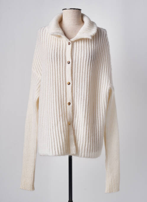 Gilet manches longues beige SARAH PACINI pour femme