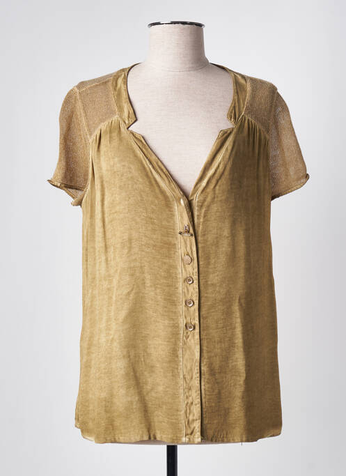 Chemisier manches courtes manches courtes vert ELISA CAVALETTI femme