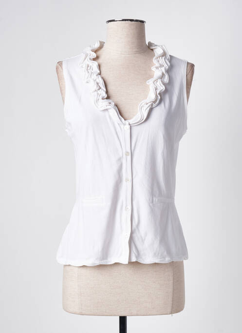 Gilet sans manche blanc JOSEPHINE ET C.O pour femme