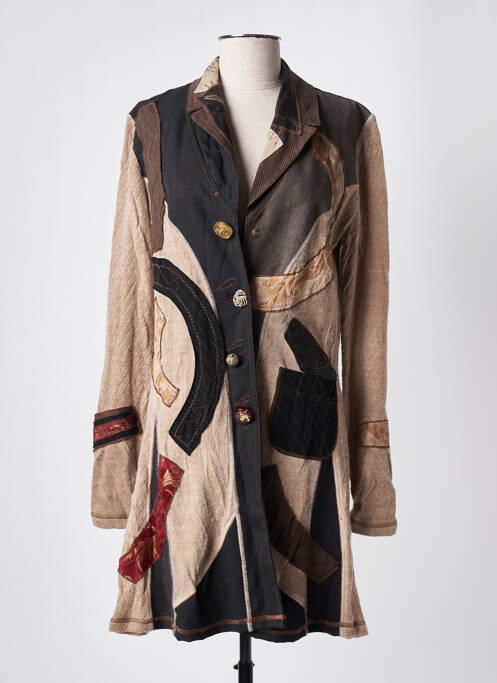 Manteau long beige ELISA CAVALETTI pour femme