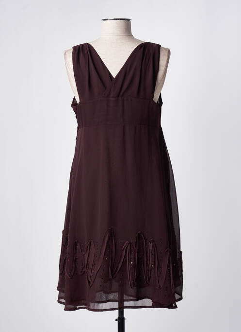 Robe mi-longue rouge MAIS IL EST OU LE SOLEIL pour femme