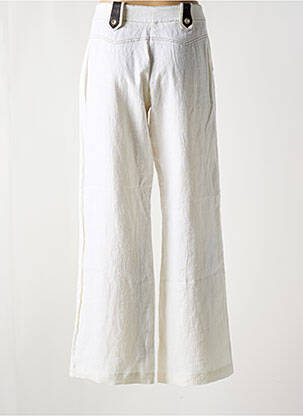 Pantalon flare taille à pinces taille haute beige ELISA CAVALETTI femme