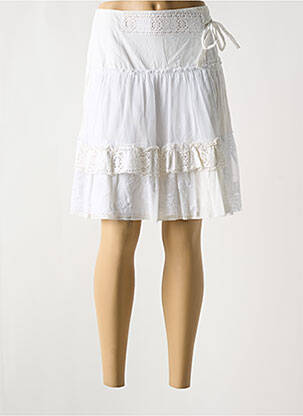Jupe courte taille haute blanc MYRINE & ME femme