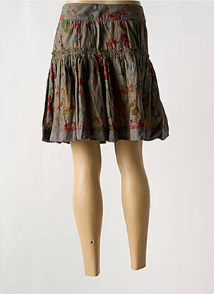 Jupe courte coupe évasée marron ONE STEP femme