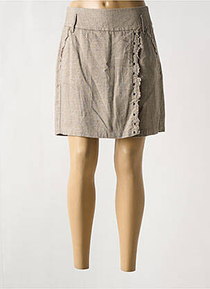 Jupe courte poches marron ONE STEP femme