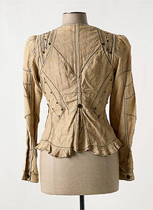Veste casual coupe cintrée beige TRICOT CHIC femme