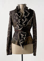 Gilet manches longues marron TRICOT CHIC pour femme seconde vue
