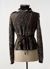 Gilet manches longues marron TRICOT CHIC pour femme seconde vue