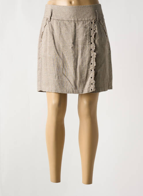 Jupe courte marron ONE STEP pour femme
