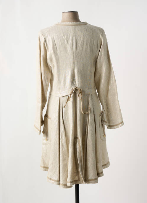Manteau long beige INDIES pour femme
