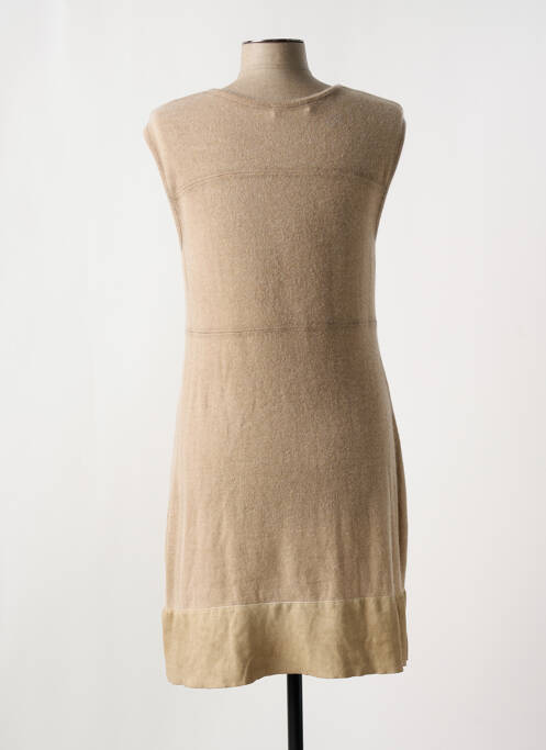 Robe mi-longue beige ELISA CAVALETTI pour femme