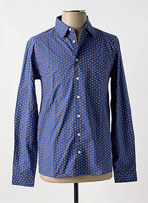 Chemise manches longues imprimé fantaisie bleu HARRIS WILSON homme