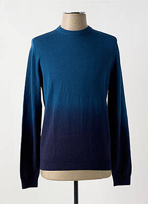 Pull stretch manches longues bleu HARRIS WILSON homme