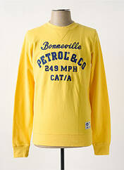 Sweat-shirt jaune PETROL INDUSTRIES pour homme seconde vue