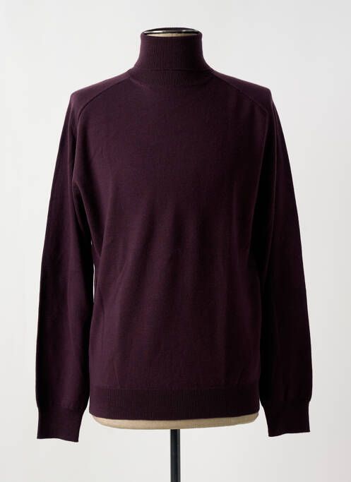 Pull col roulé violet HARRIS WILSON pour homme