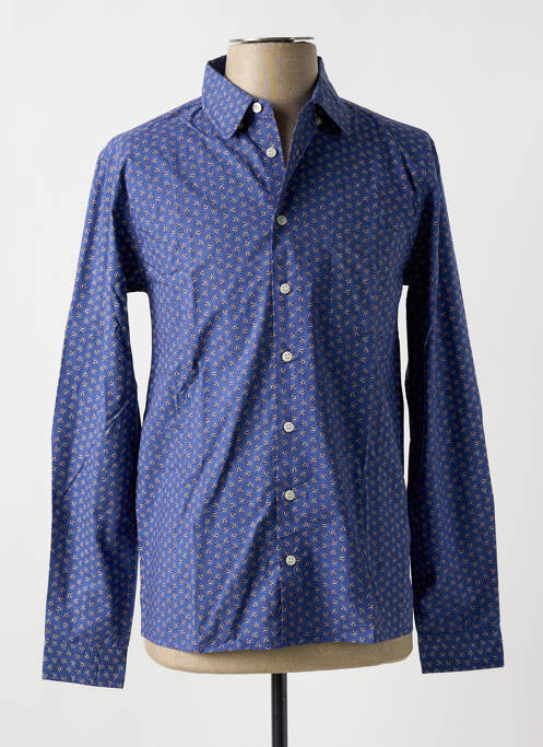Chemise manches longues bleu HARRIS WILSON pour homme